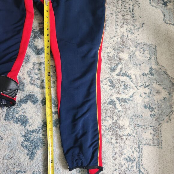 ROFFE Navy And Red Stretch Ski Snow Pant Vintage Zip Ankles - Picture 13 of 13